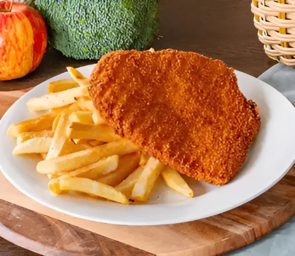 Chicken Schnitzel with Veg or Chips